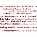 Caffè d'Arte Amici della Sapienza del 18 Febbraio 2020